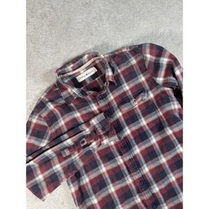 The Normal Brand Shirt Mens Large Red Plaid Flannel Button Up Classiccore Preppy